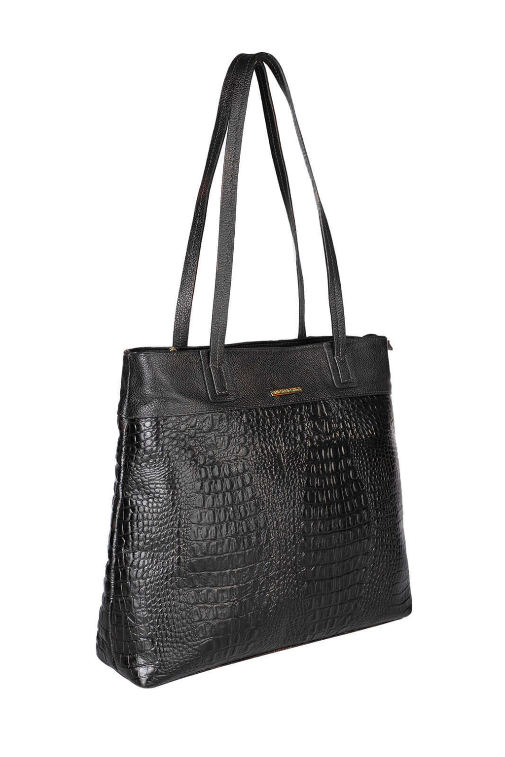 Bolsa de couro croco Abigail - Enluaze