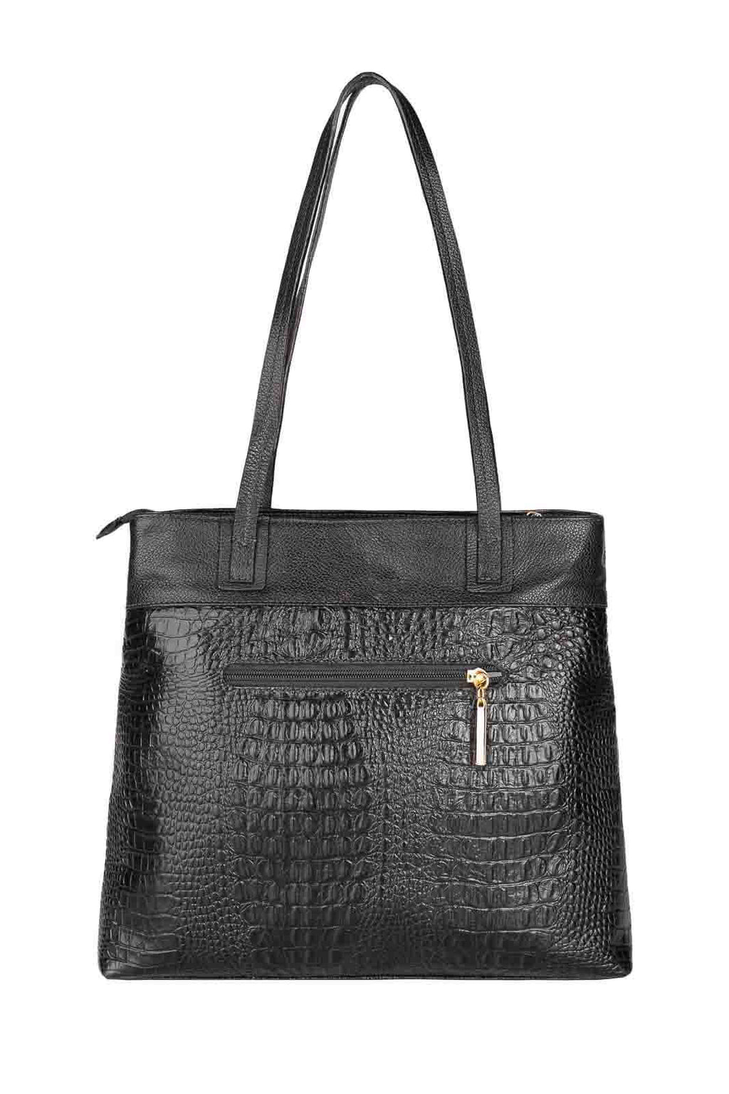 Bolsa de couro croco Abigail - Enluaze