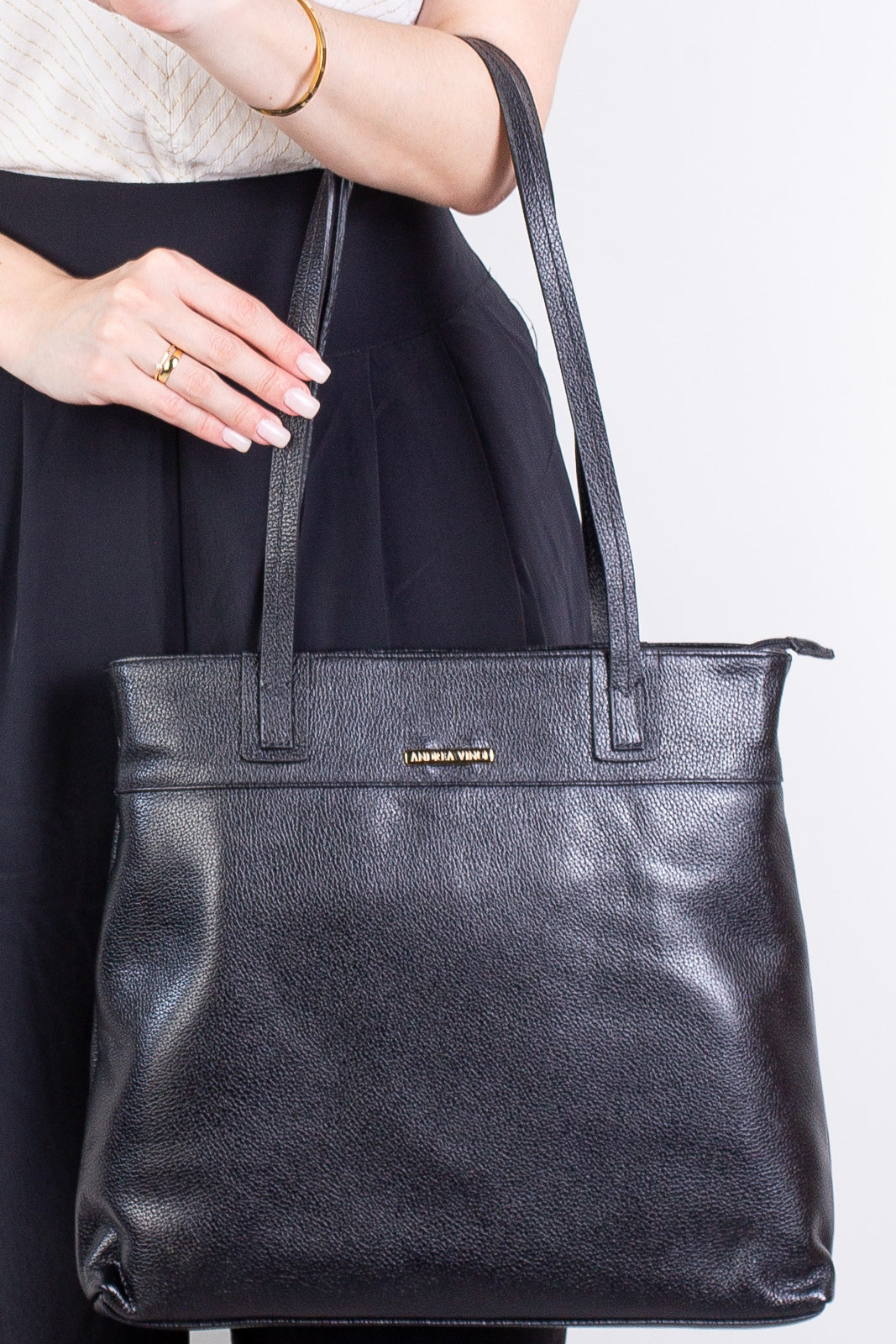 Bolsa de couro liso Abigail