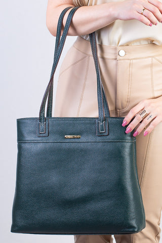 Bolsa de couro liso Abigail
