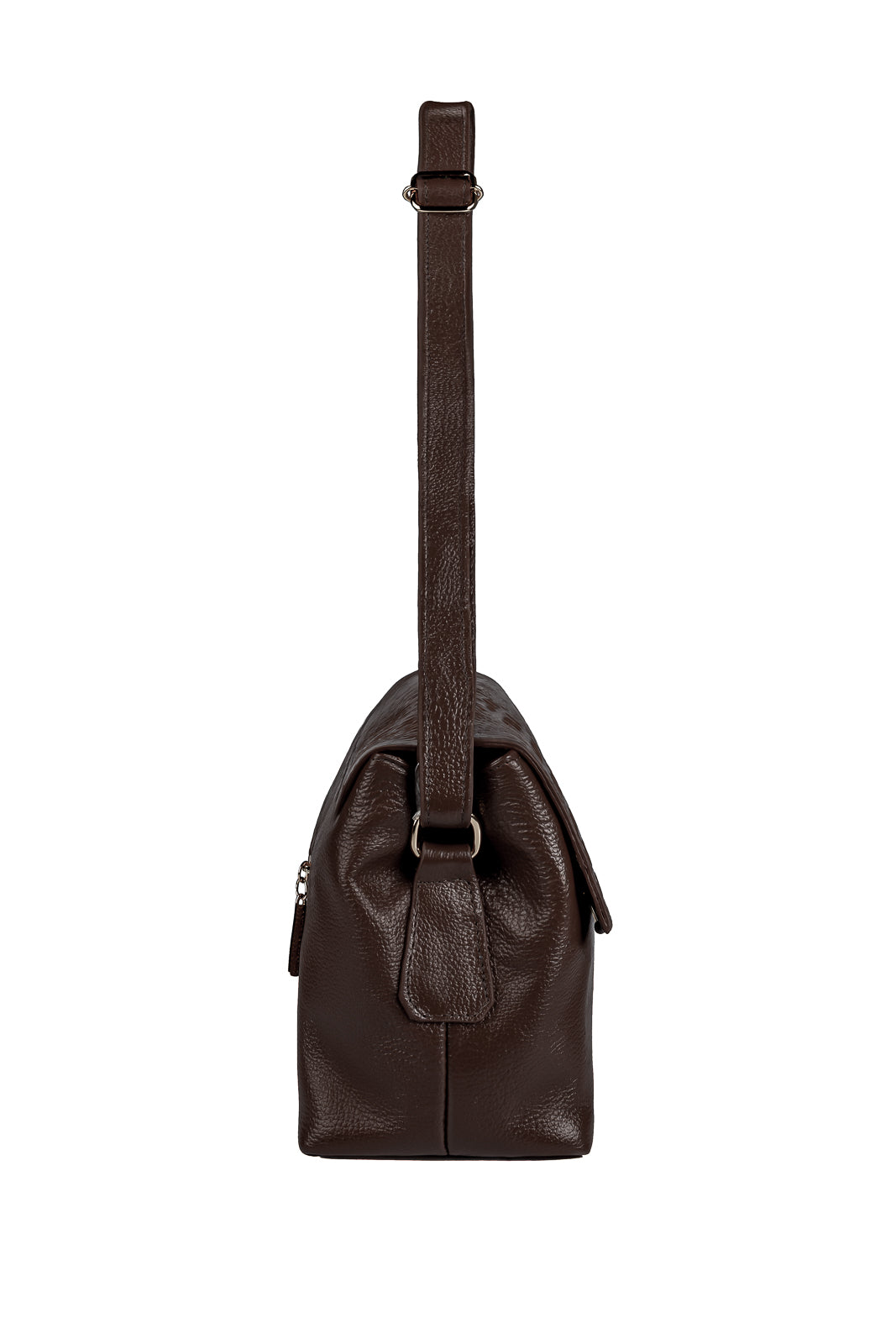 Bolsa tiracolo de couro croco com tampa Rose