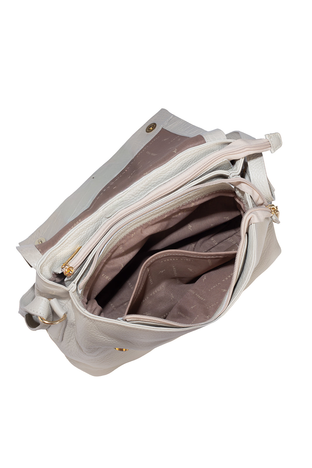 Bolsa tiracolo de couro croco com tampa Rose