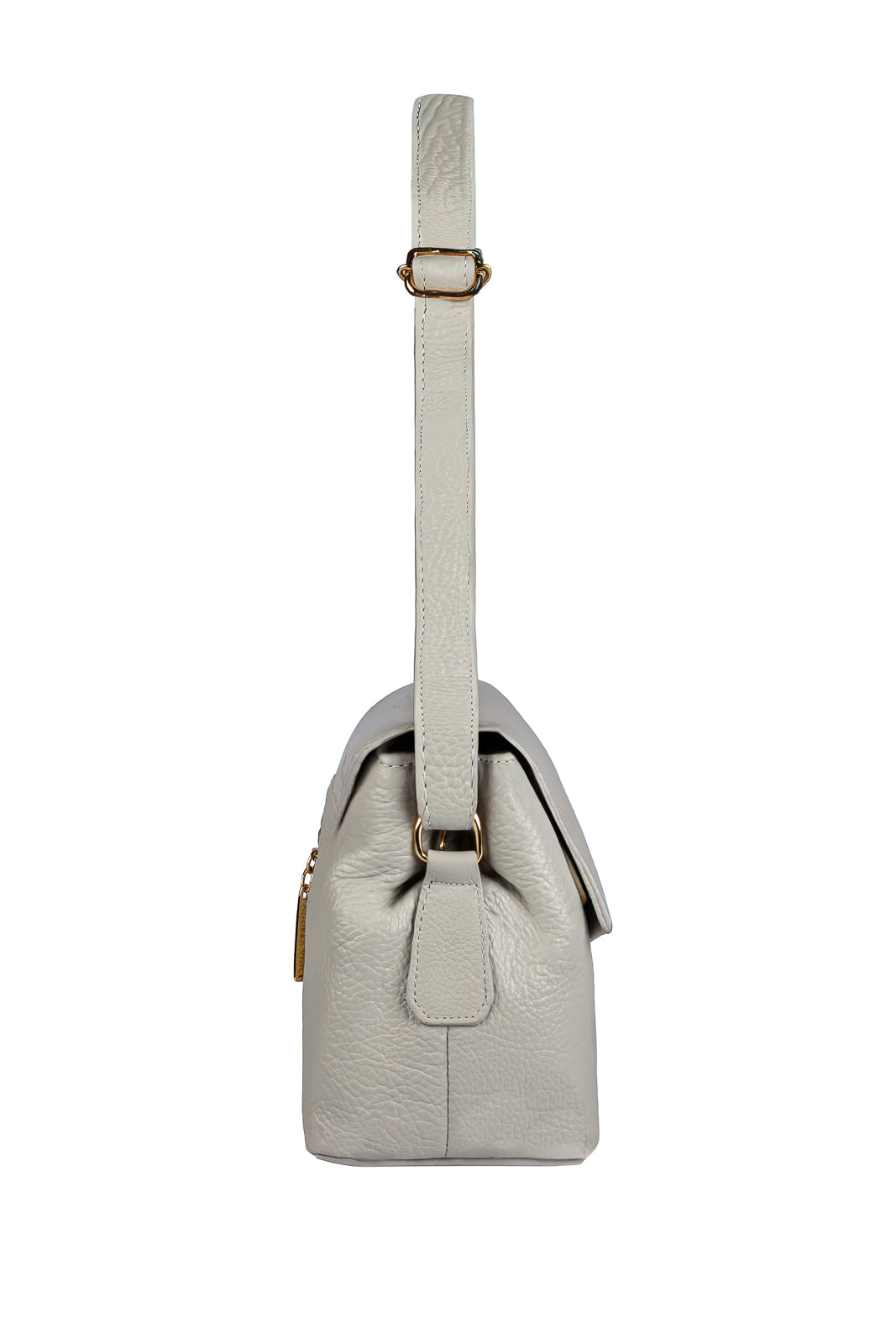 Bolsa tiracolo de couro croco com tampa Rose