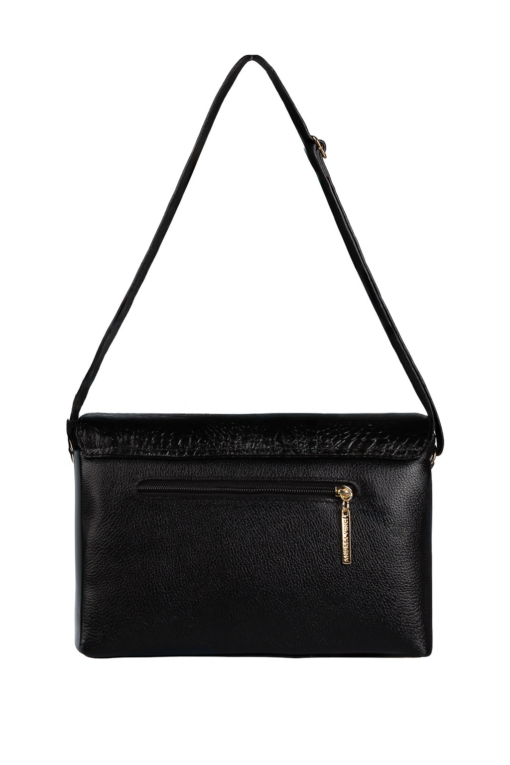 Bolsa tiracolo de couro croco com tampa Rose