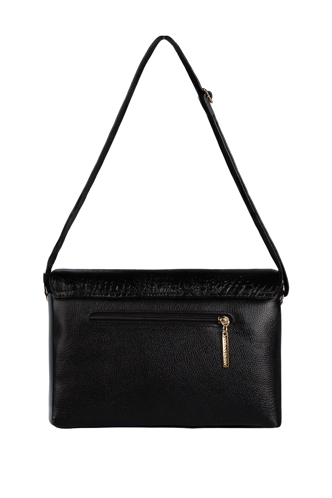 Bolsa tiracolo de couro croco com tampa Rose