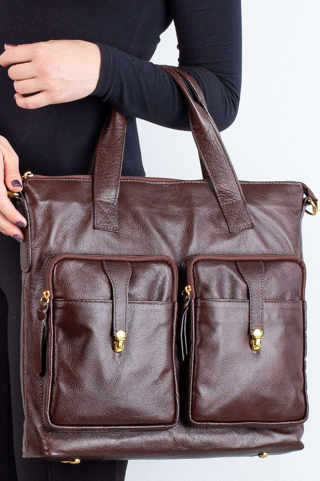 Bolsa/Pasta para notebook de couro liso Jaque