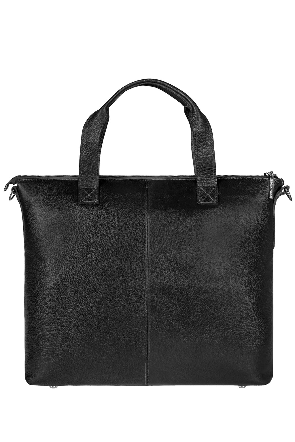 Bolsa/Pasta para notebook de couro liso metais grafite Jaque