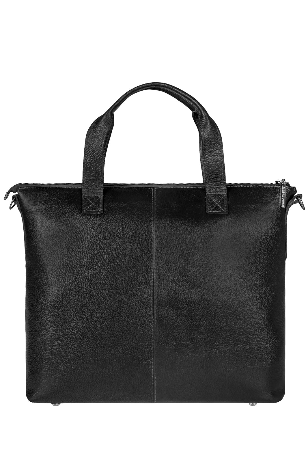 Bolsa/Pasta para notebook de couro liso metais grafite Jaque