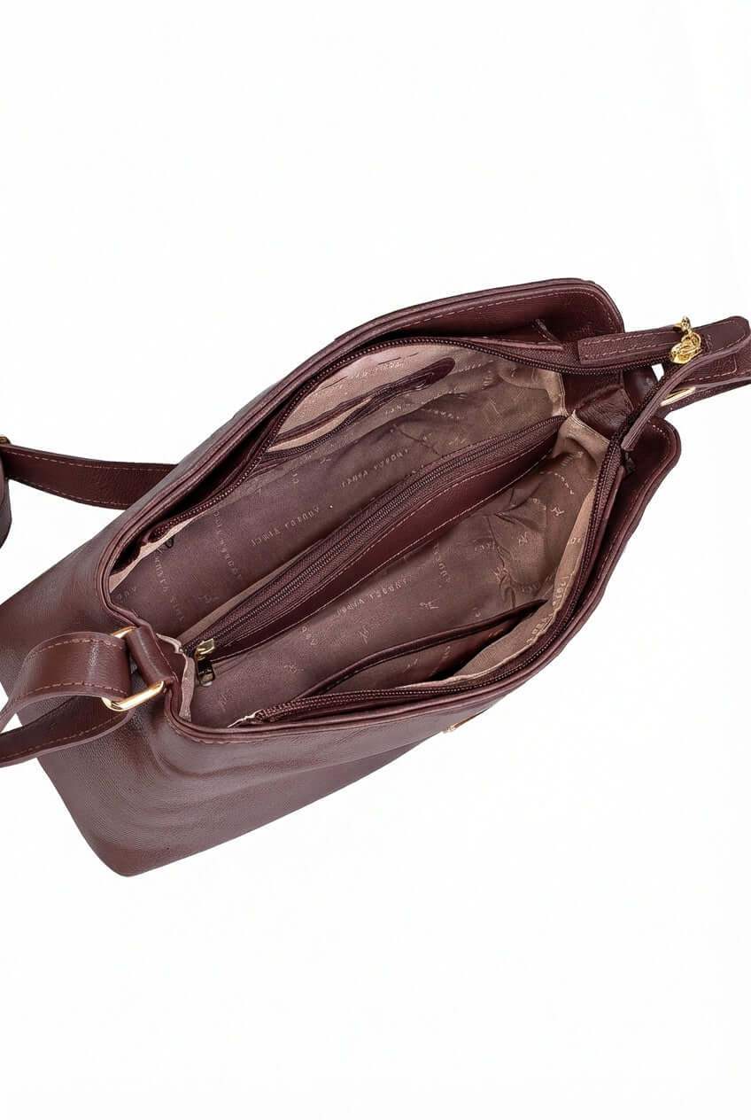 Bolsa de couro liso Evelyn - Enluaze