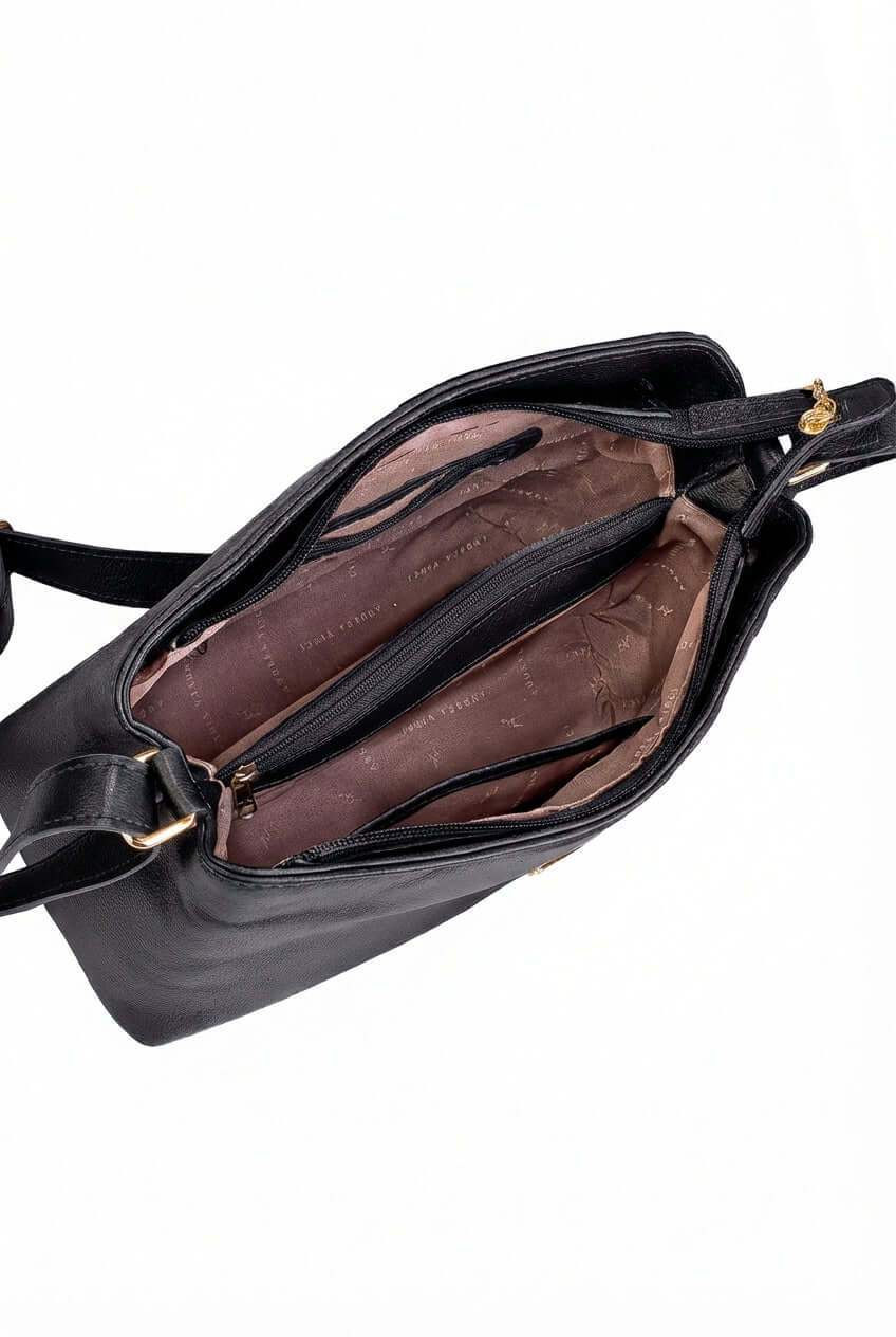 Bolsa de couro liso Evelyn - Enluaze