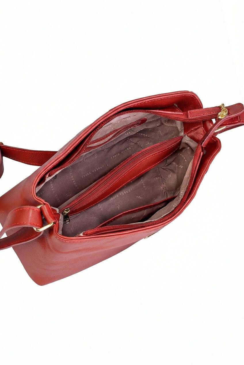 Bolsa de couro liso Evelyn - Enluaze