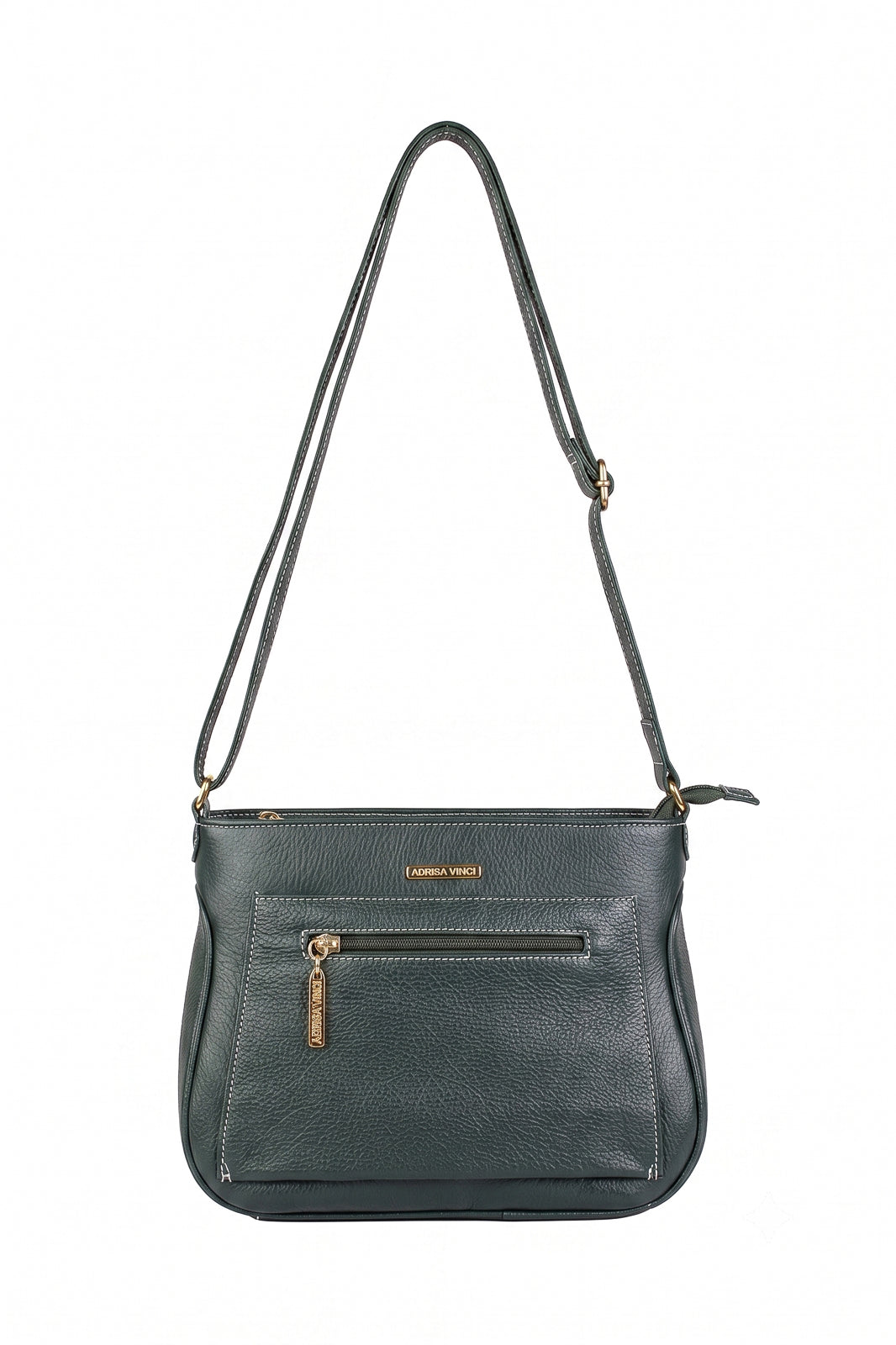 Bolsa feminina tiracolo de couro liso Maísa