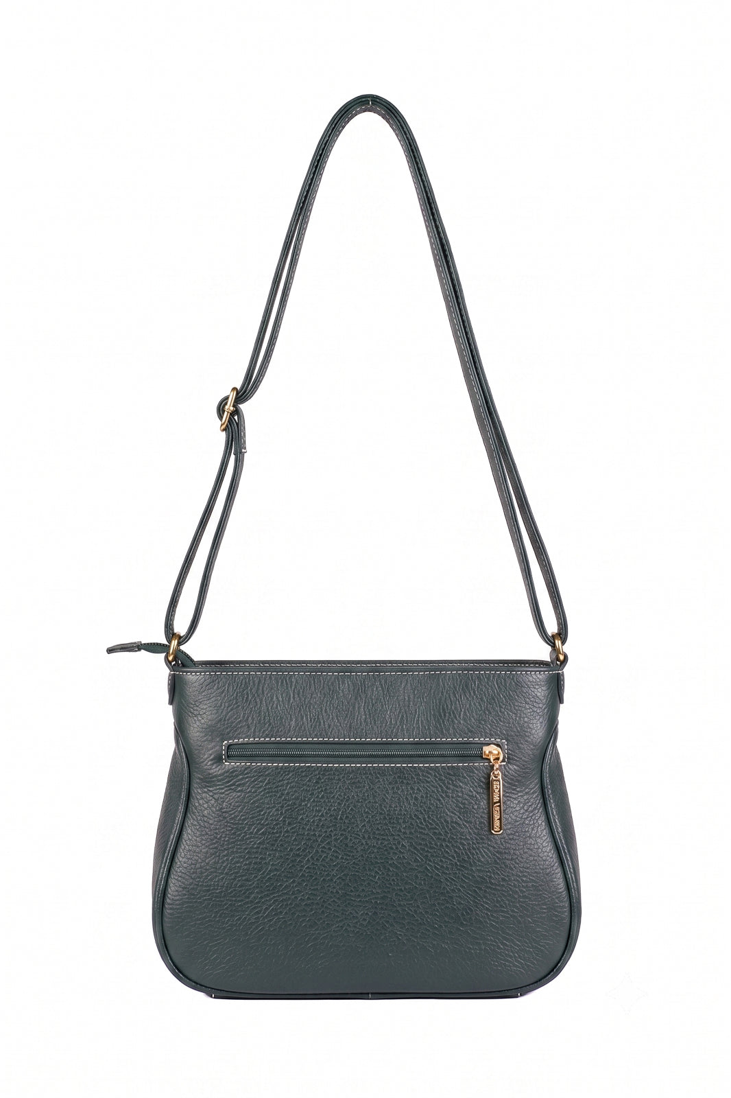 Bolsa feminina tiracolo de couro liso Maísa