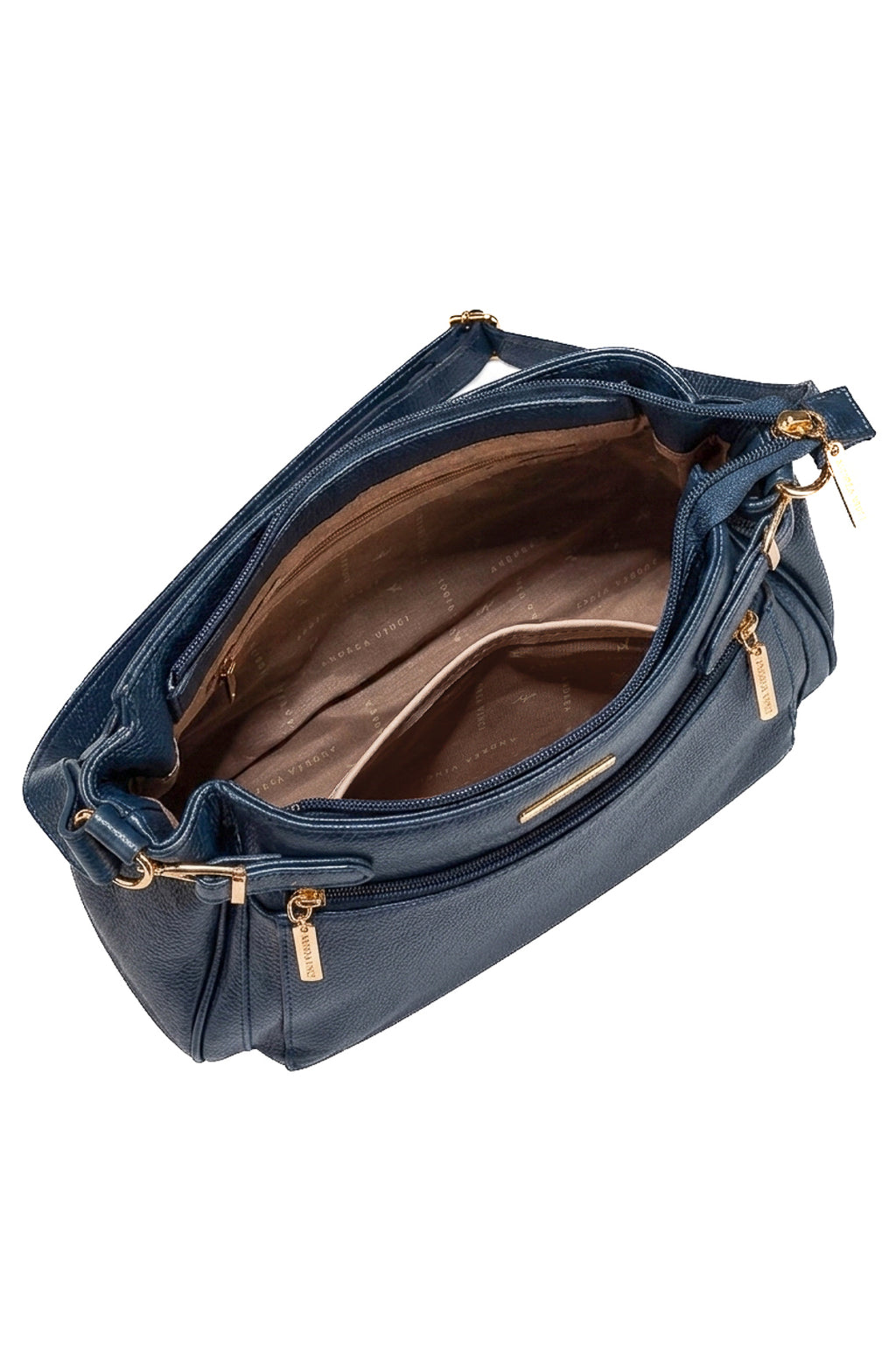 Bolsa tiracolo de couro liso Lorena