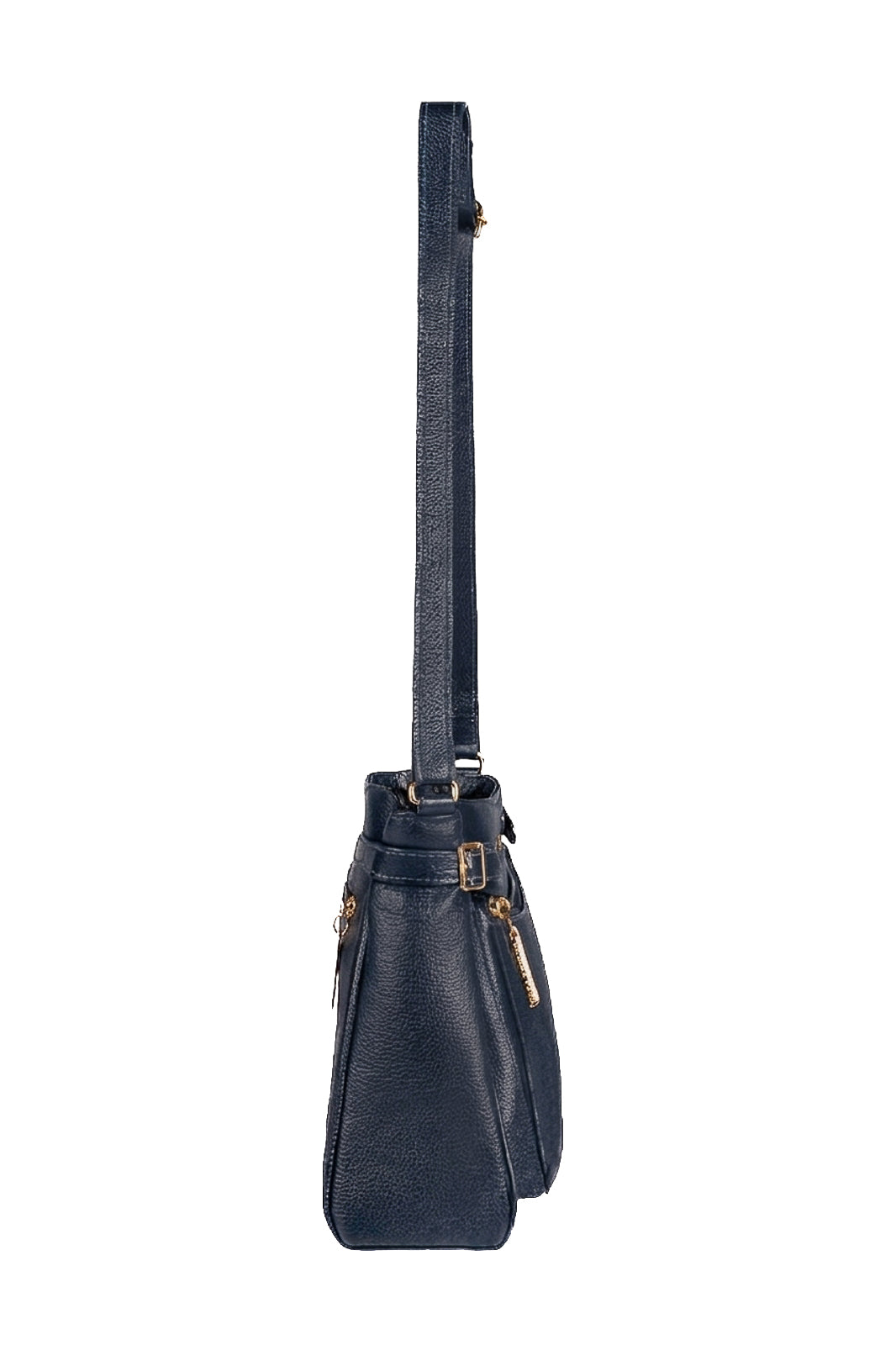 Bolsa tiracolo de couro liso Lorena