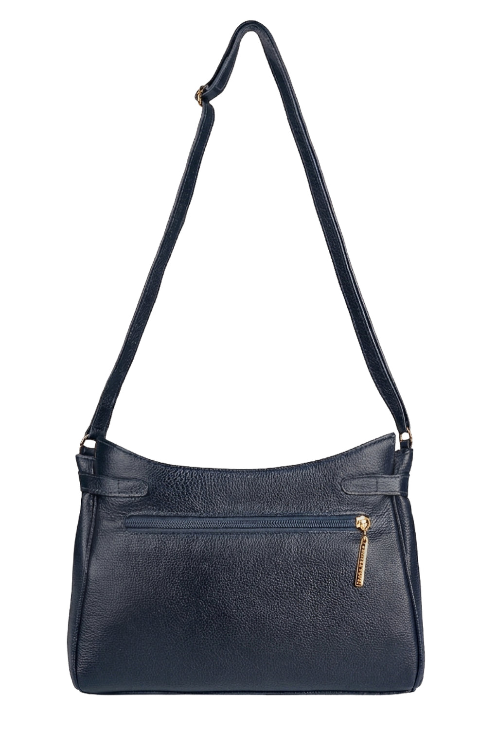 Bolsa tiracolo de couro liso Lorena