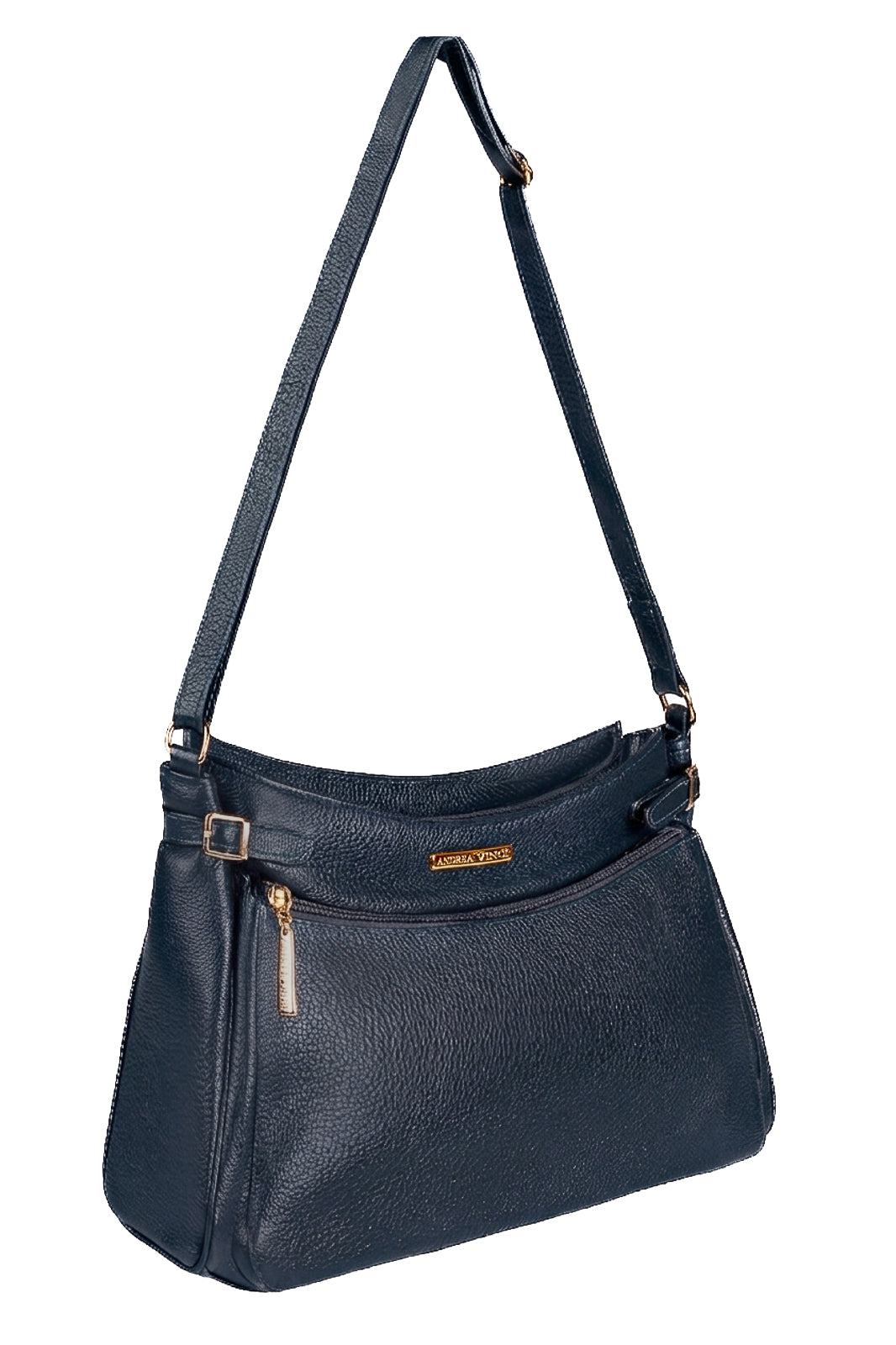Bolsa tiracolo de couro liso Lorena