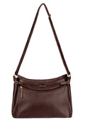 Bolsa tiracolo de couro liso Lorena
