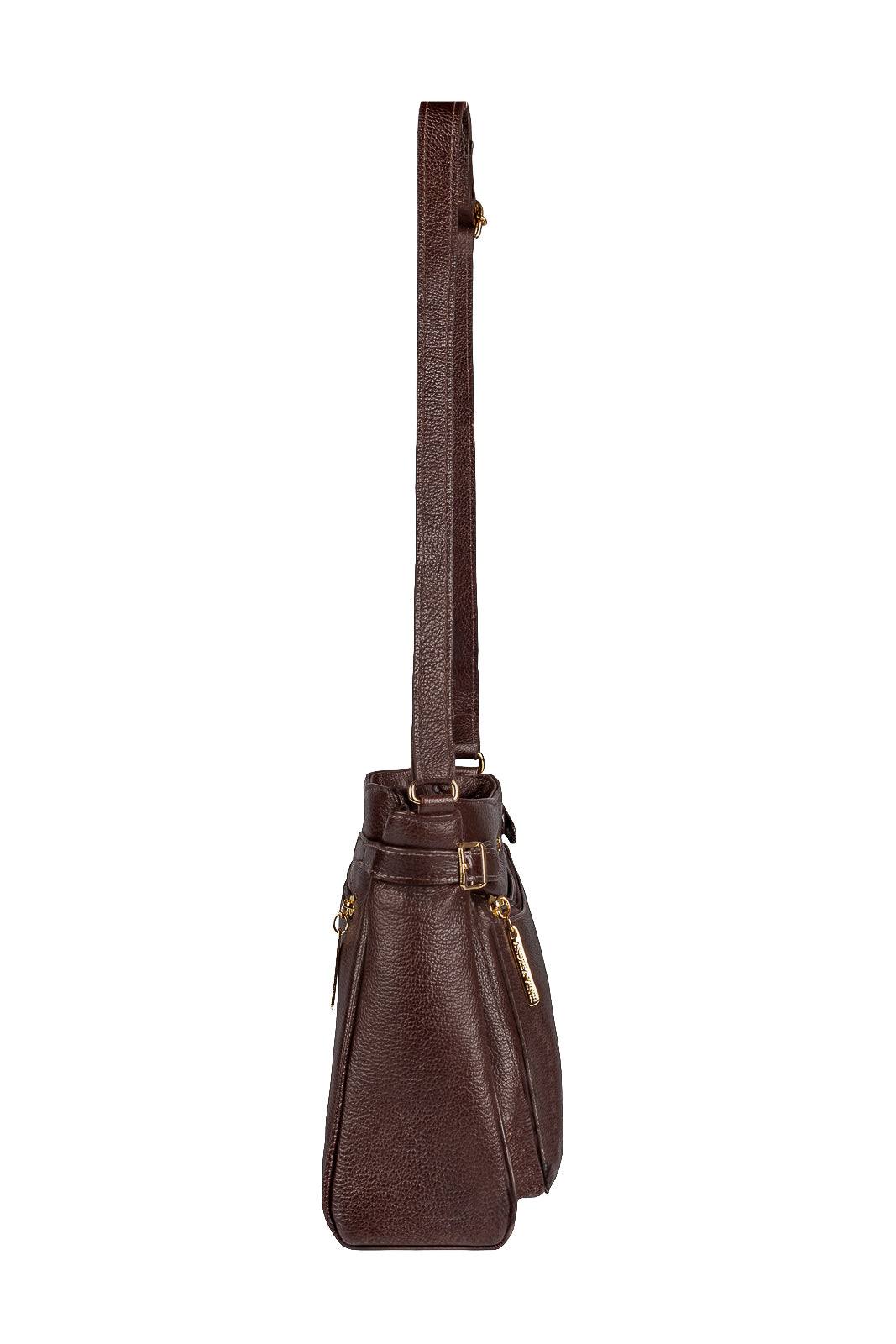 Bolsa tiracolo de couro liso Lorena