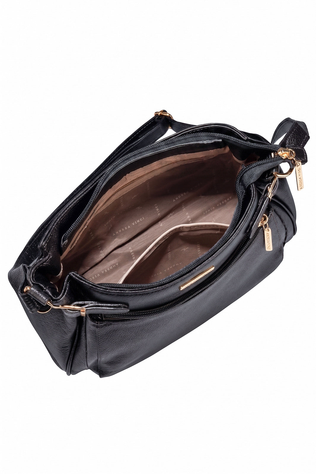 Bolsa tiracolo de couro liso Lorena