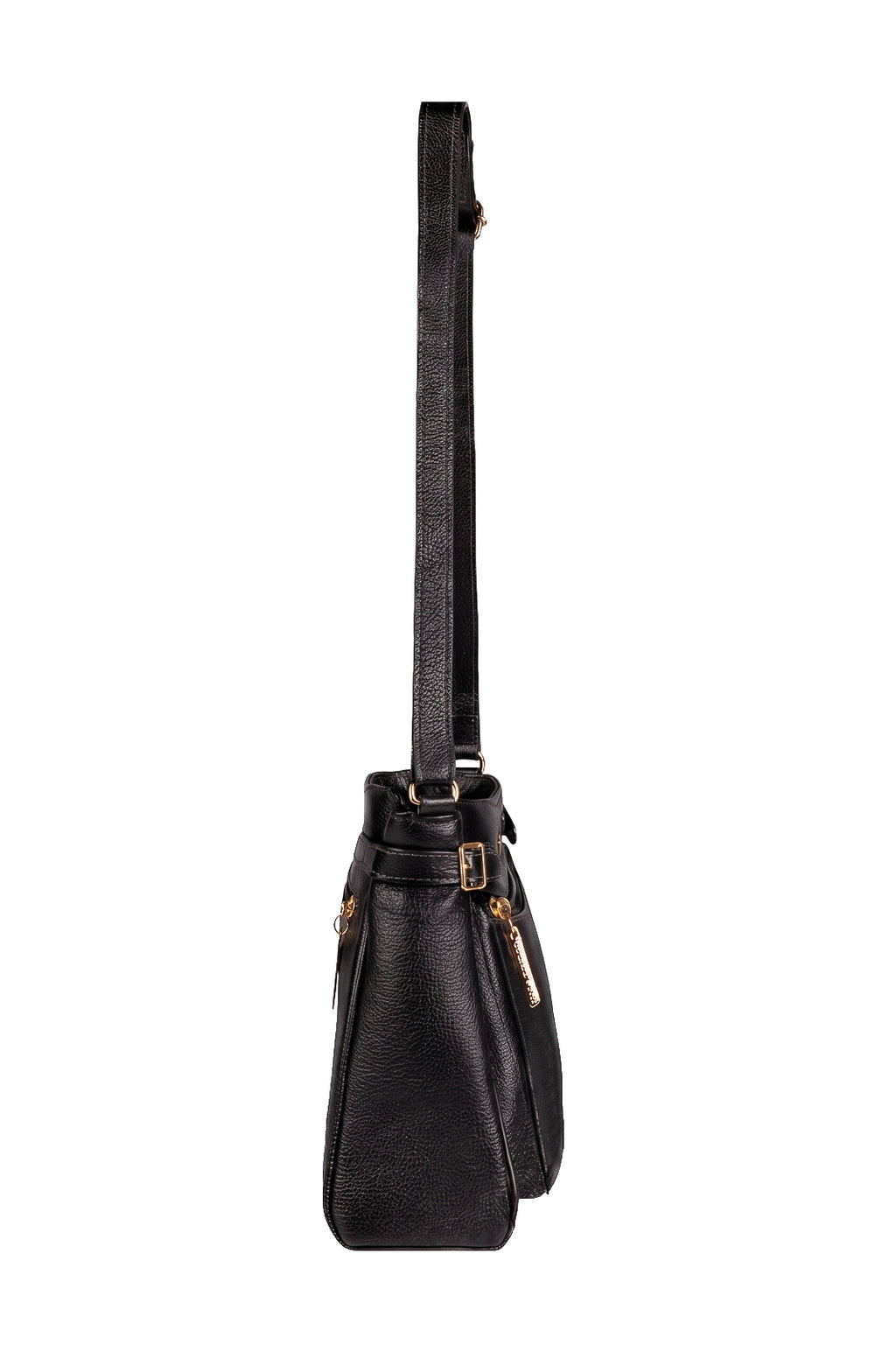 Bolsa tiracolo de couro liso Lorena