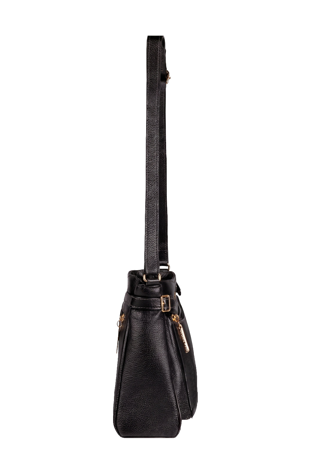 Bolsa tiracolo de couro liso Lorena