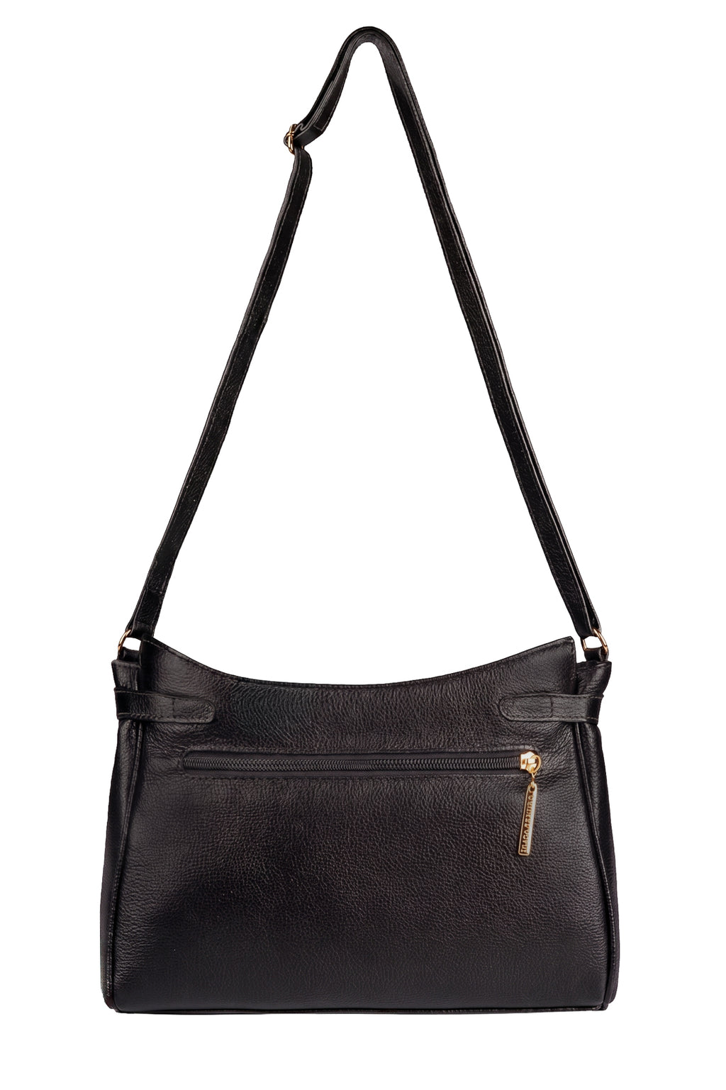 Bolsa tiracolo de couro liso Lorena