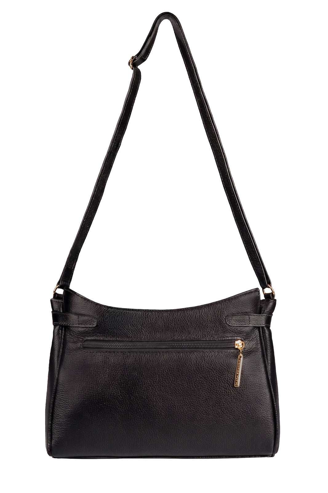 Bolsa tiracolo de couro liso Lorena