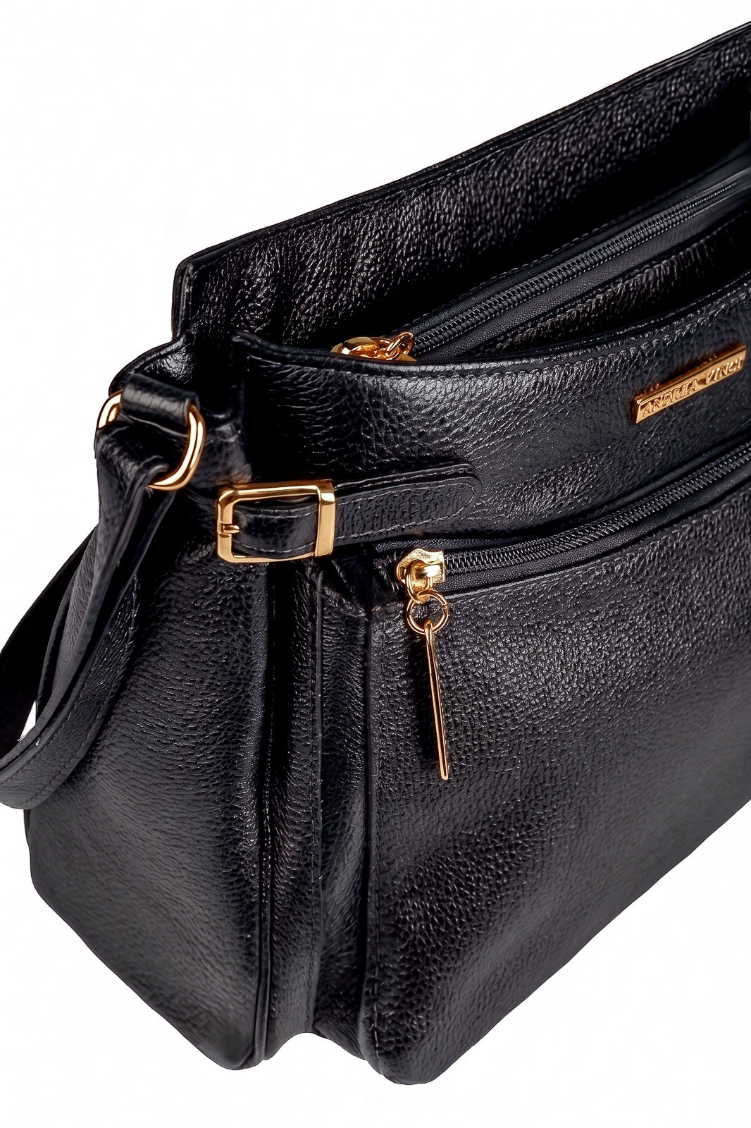 Bolsa tiracolo de couro liso Lorena