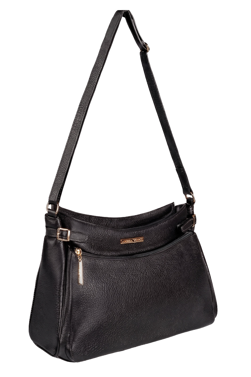 Bolsa tiracolo de couro liso Lorena