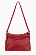 Bolsa tiracolo de couro liso Lorena