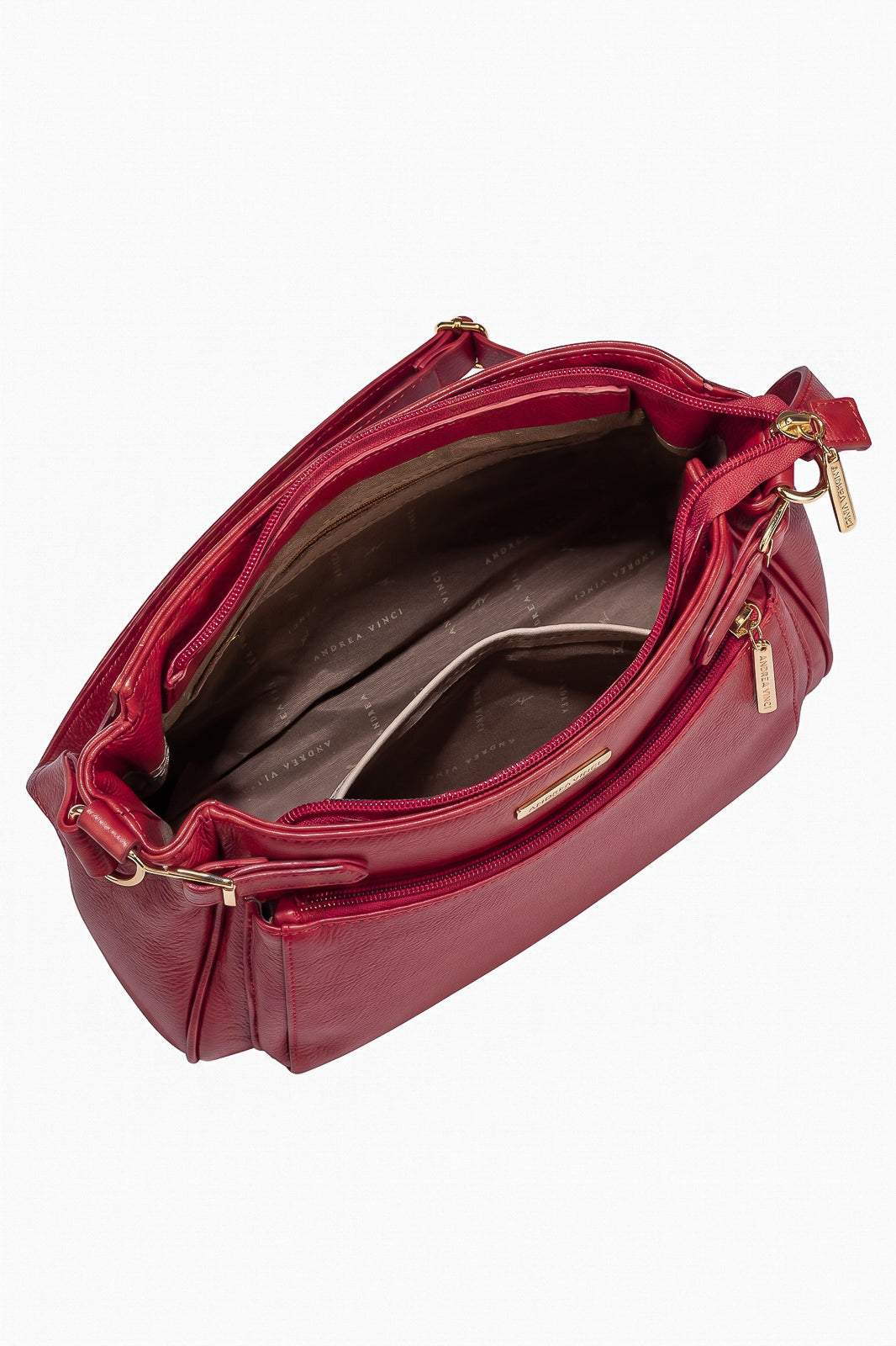 Bolsa tiracolo de couro liso Lorena