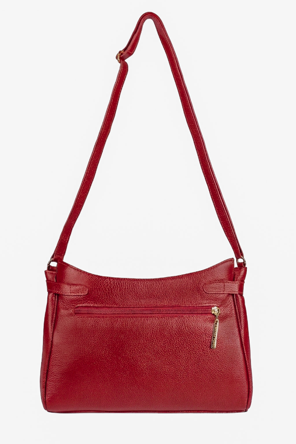 Bolsa tiracolo de couro liso Lorena