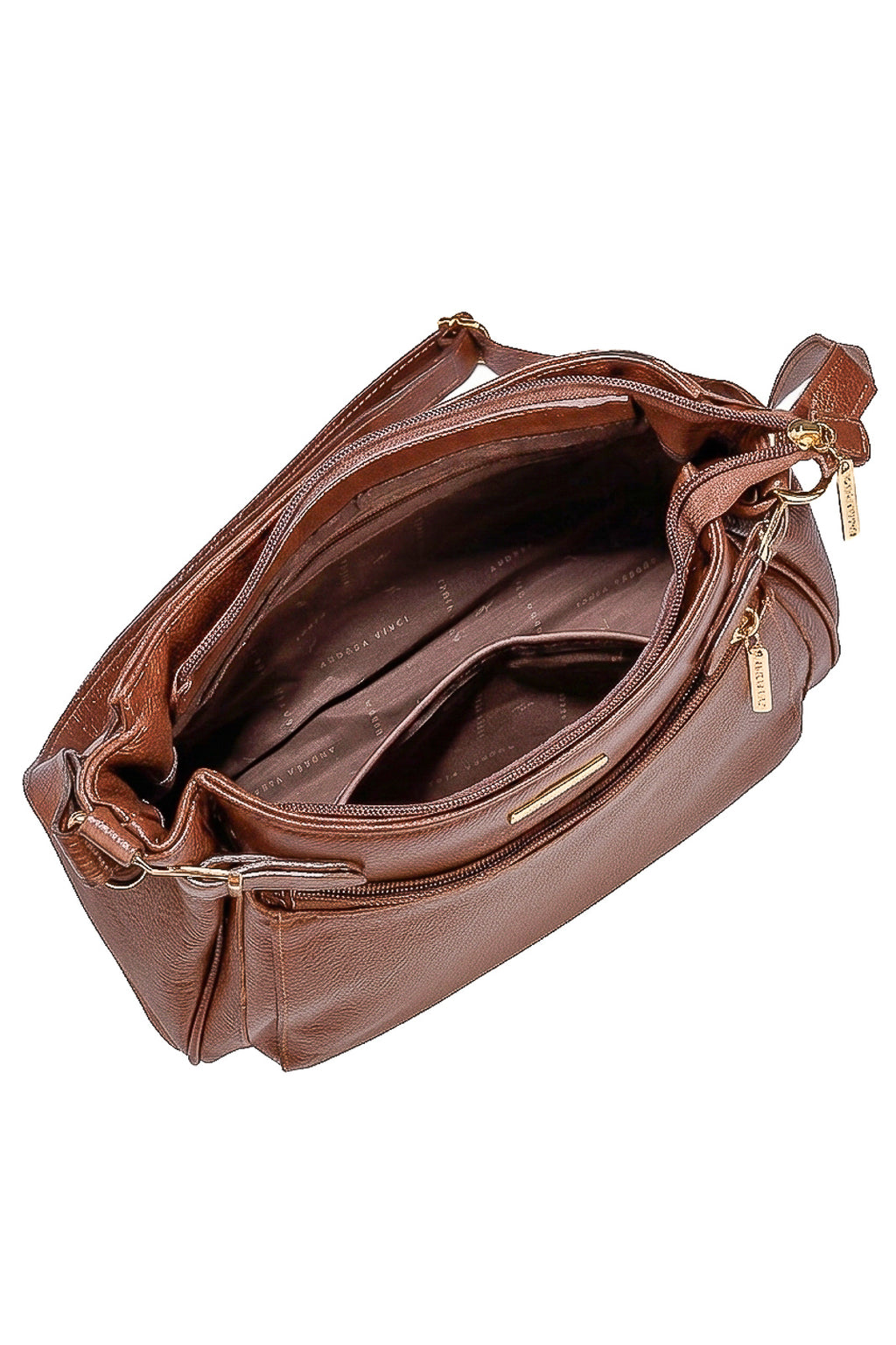 Bolsa tiracolo de couro liso Lorena