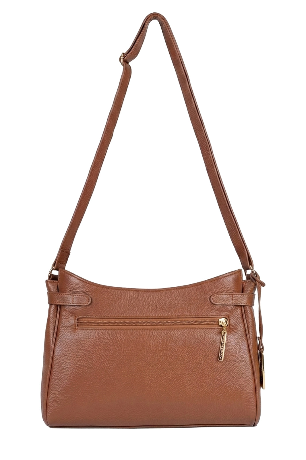 Bolsa tiracolo de couro liso Lorena