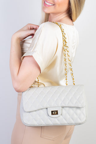 Bolsa de couro matelassê quilted Penélope