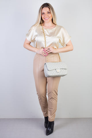 Bolsa de couro matelassê quilted Penélope