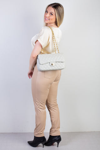 Bolsa de couro matelassê quilted Penélope