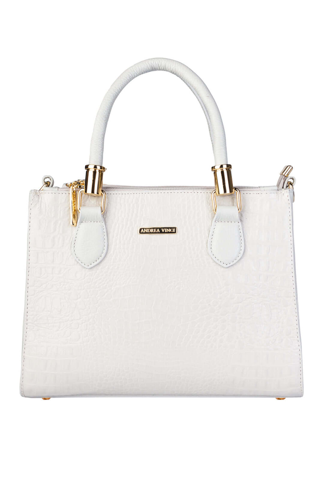 Bolsa grande de couro croco estruturada Emilia - Enluaze