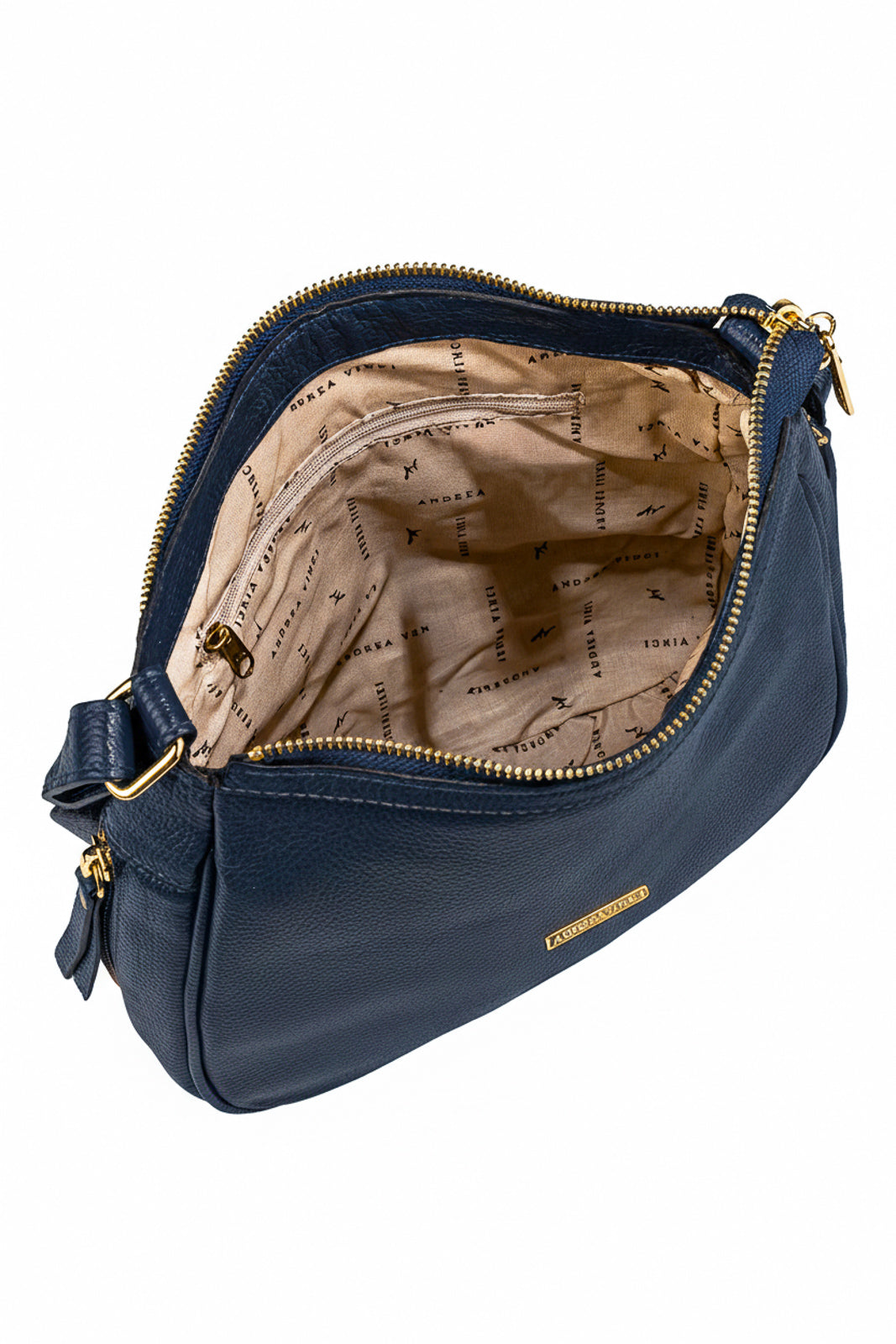 Bolsa tiracolo de couro liso Camila