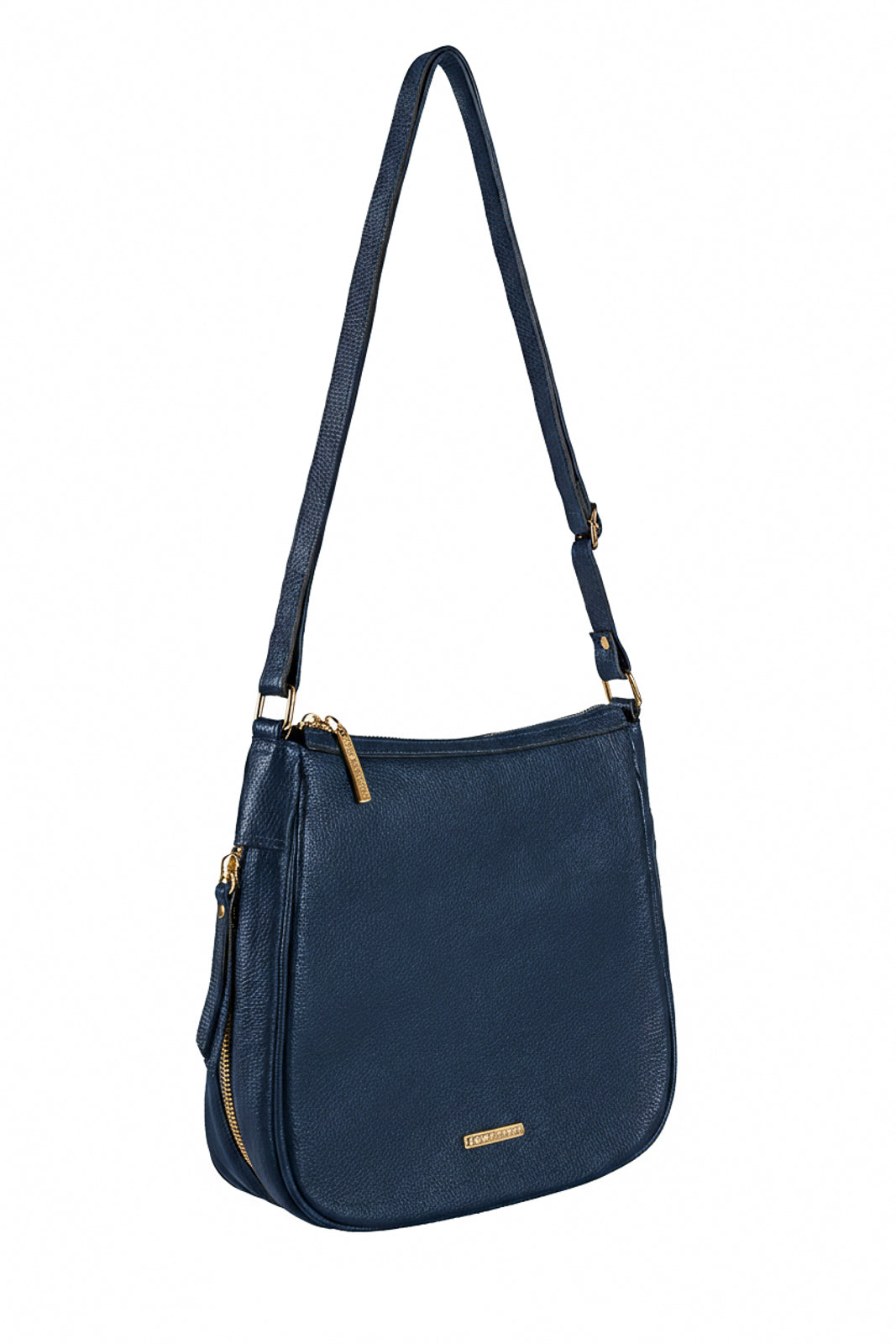 Bolsa tiracolo de couro liso Camila