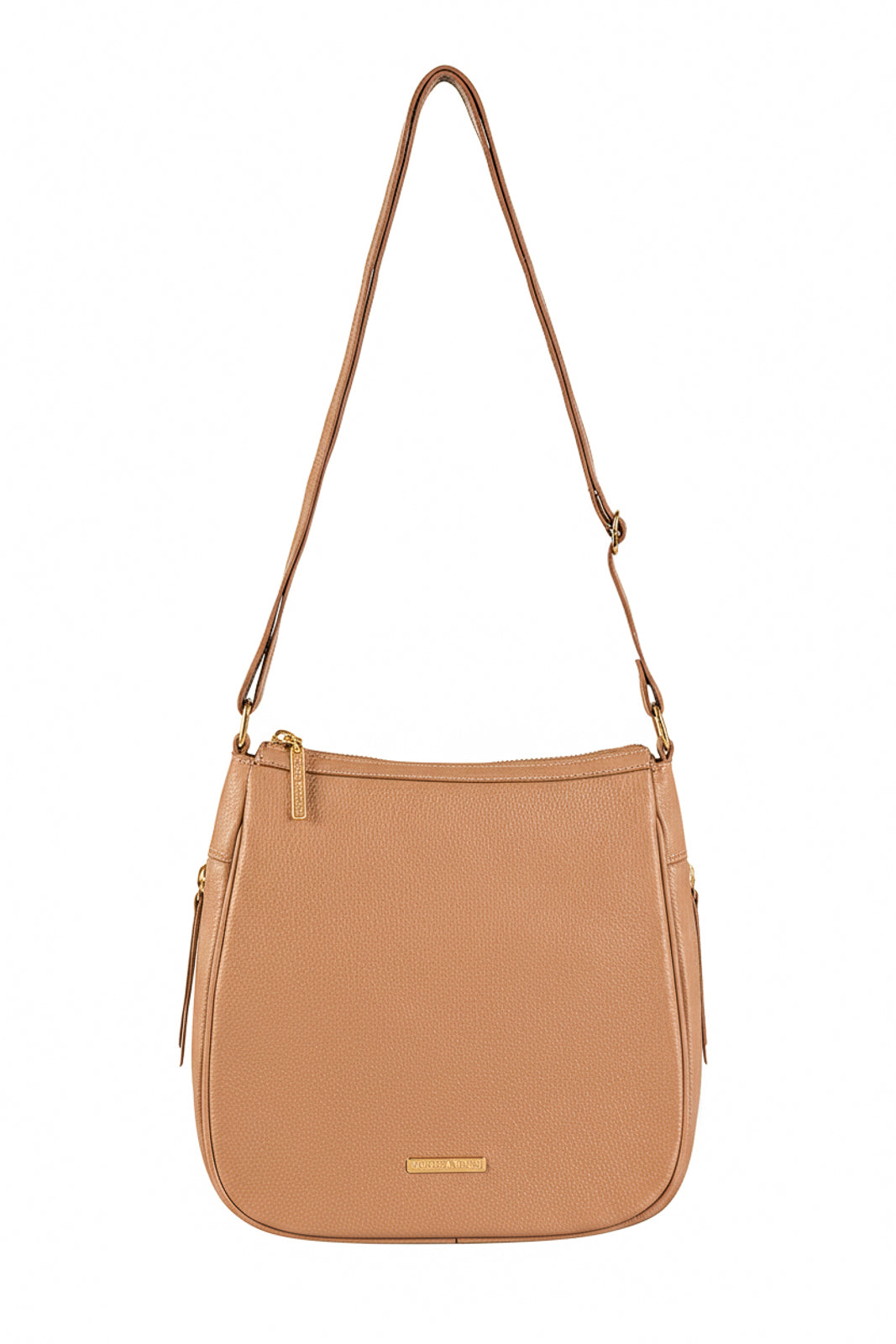 Bolsa tiracolo de couro liso Camila