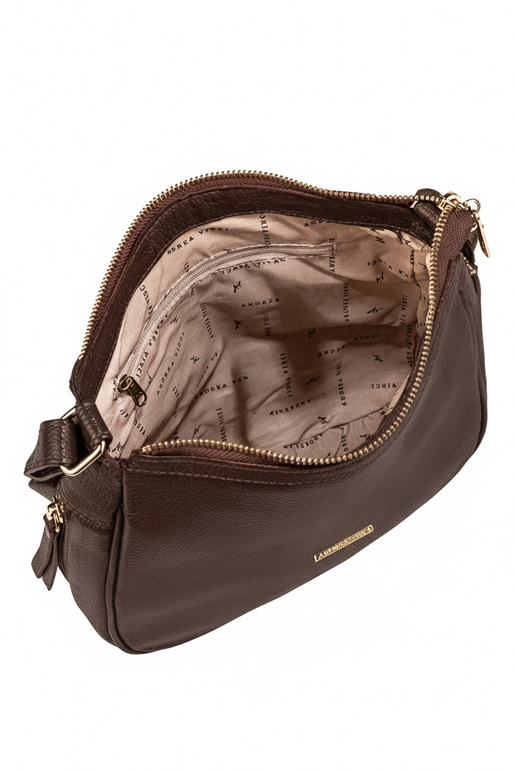 Bolsa tiracolo de couro liso Camila