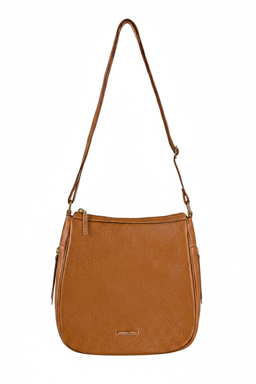 Bolsa tiracolo de couro liso Camila