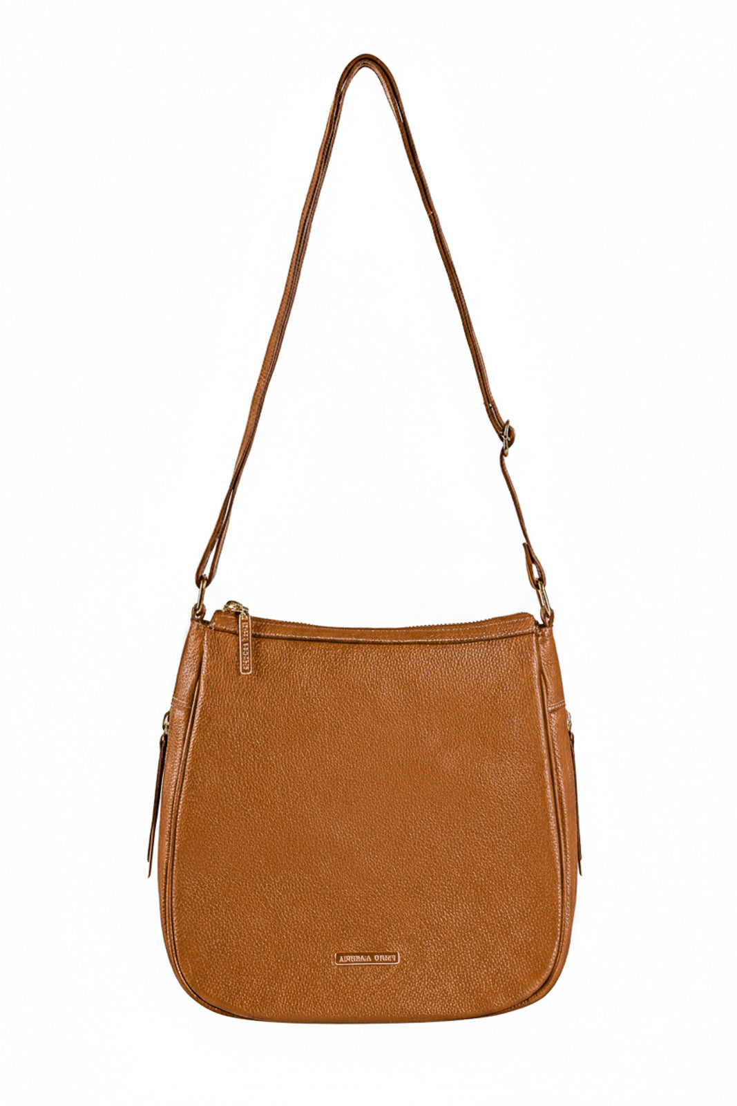 Bolsa tiracolo de couro liso Camila