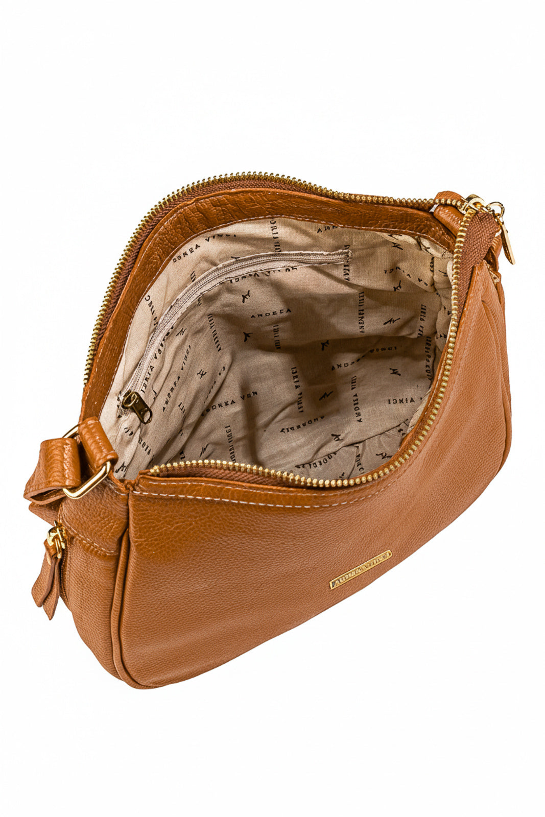 Bolsa tiracolo de couro liso Camila