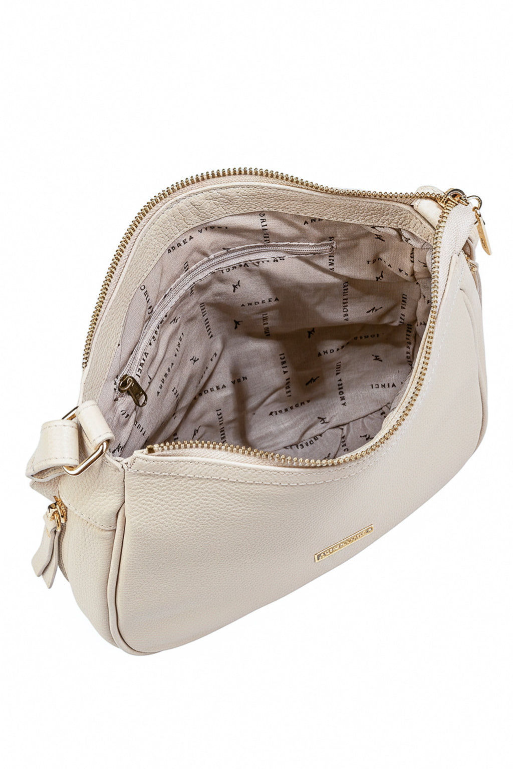 Bolsa tiracolo de couro liso Camila