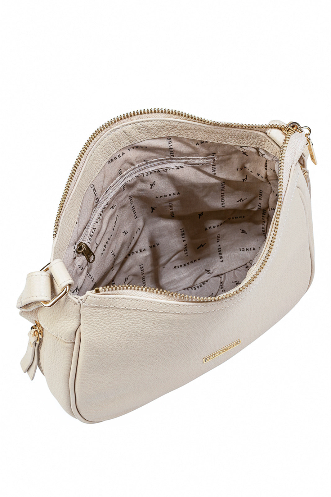 Bolsa tiracolo de couro liso Camila