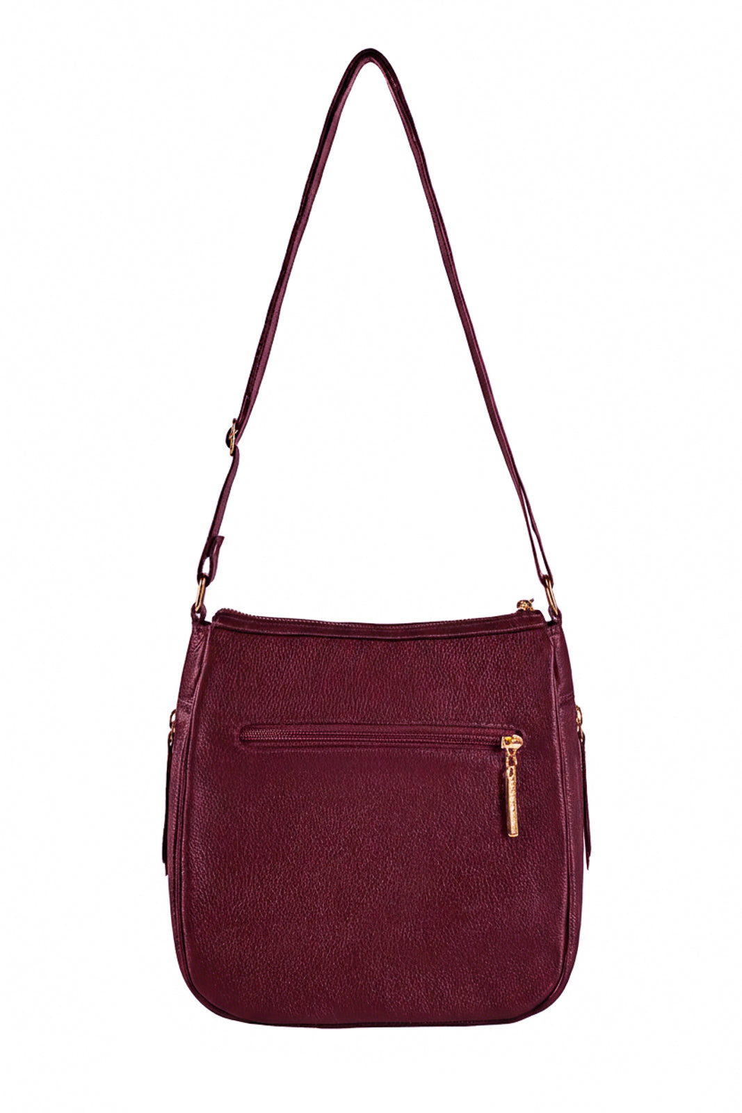 Bolsa tiracolo de couro liso Camila