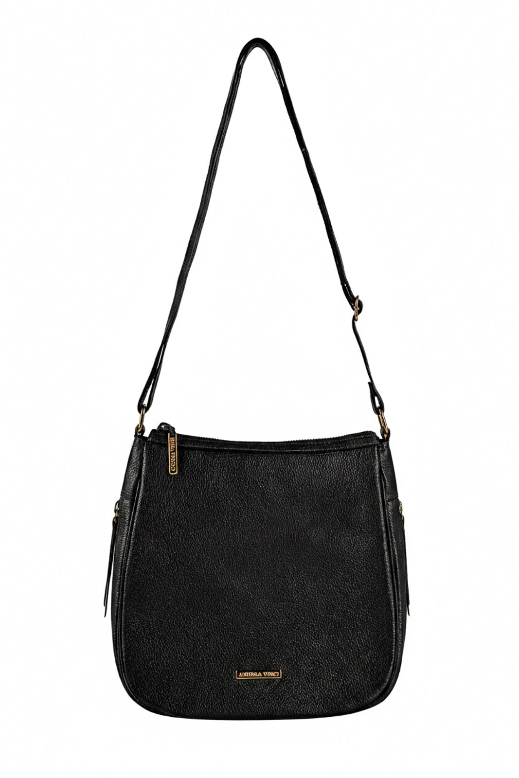 Bolsa tiracolo de couro liso Camila